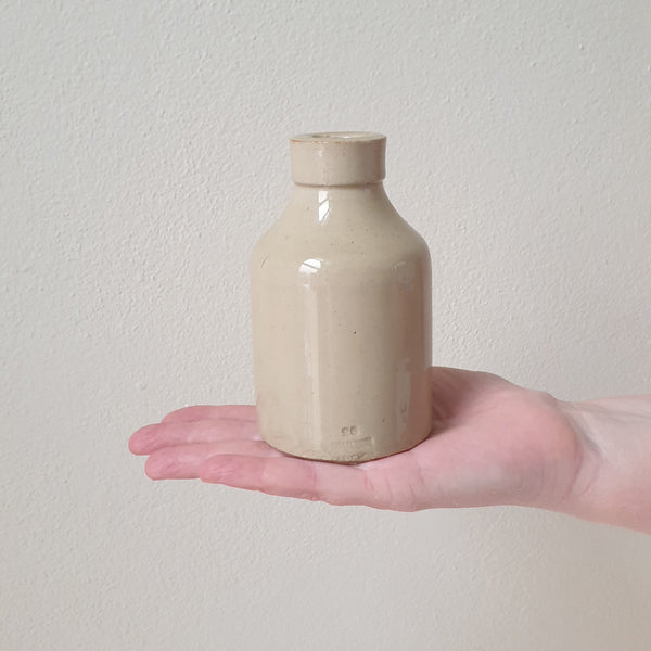 Vintage Stoneware Ink Bottle - Small